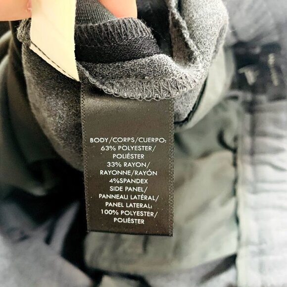 Ann Taylor Trouser Pant Grey Tuxedo Ankle Zipper Elastic Waist Streetwear Moto S - Picture 9 of 12